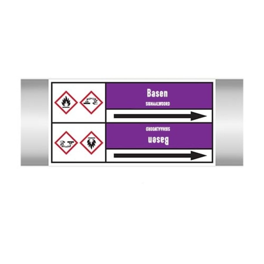 Pipe markers: NaOH loog | Dutch | Alkalis