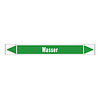 Pipe markers: Warmwasser 40°C | German | Water