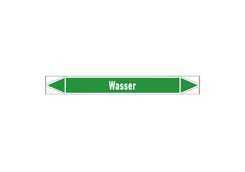 Pipe markers: Warmwasser 45°C | German | Water 