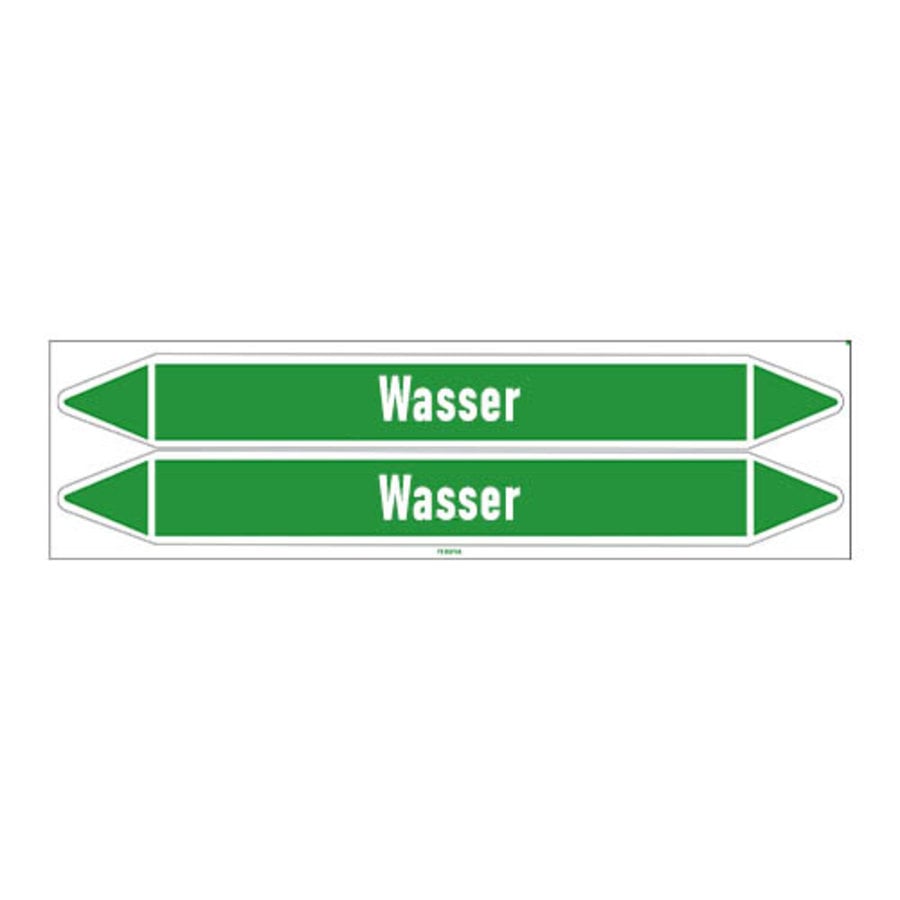 Pipe markers: Wasser | German | Water