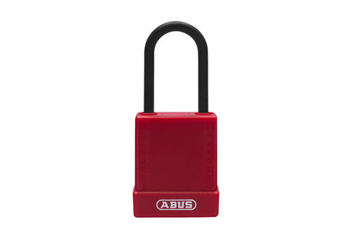 Aluminium safety padlock with red cover 76PS/40 red 