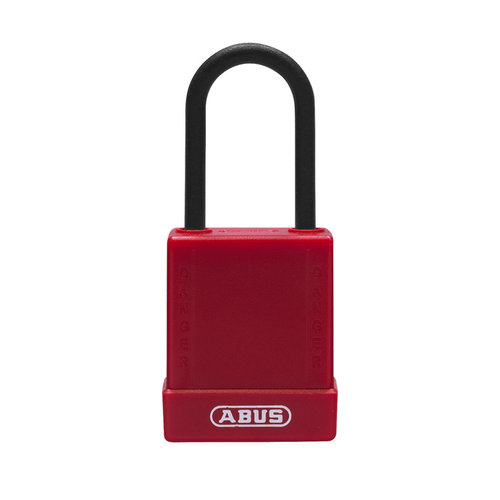 Aluminium safety padlock with red cover 76PS/40 red 