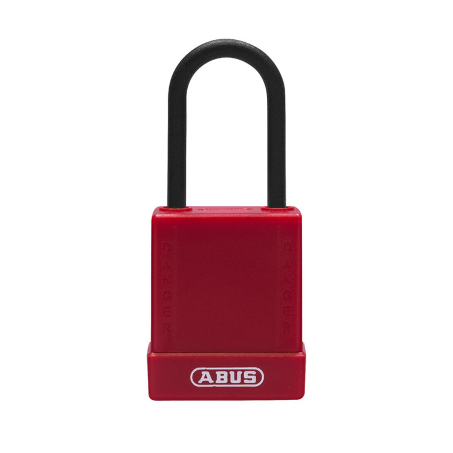 Aluminium safety padlock with red cover 84807