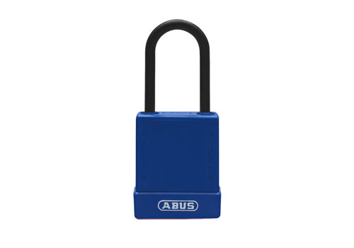 Aluminium safety padlock with blue cover 76PS/40 blue 