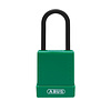 Abus Aluminium safety padlock with green cover 84809