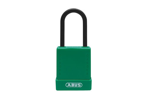 Aluminium safety padlock with green cover 76PS/40 green 