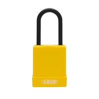 Aluminium safety padlock with yellow cover 84808