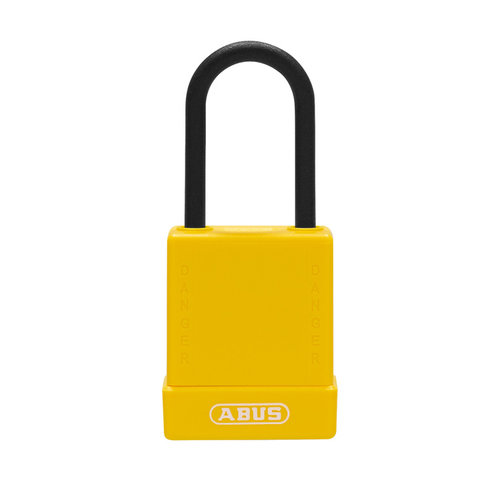 Aluminium safety padlock with yellow cover 76PS/40 yellow 