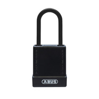 Aluminium safety padlock with black cover 84814