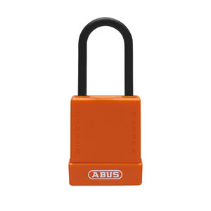 Abus Aluminium safety padlock with orange cover 84811