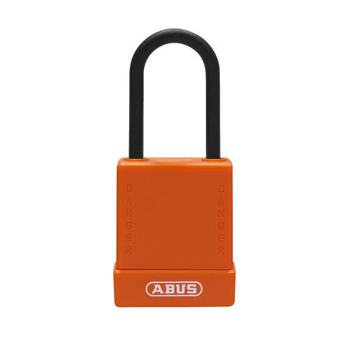 Aluminium safety padlock with orange cover 76PS/40 orange 