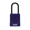 Abus Aluminium safety padlock with purple cover 84812