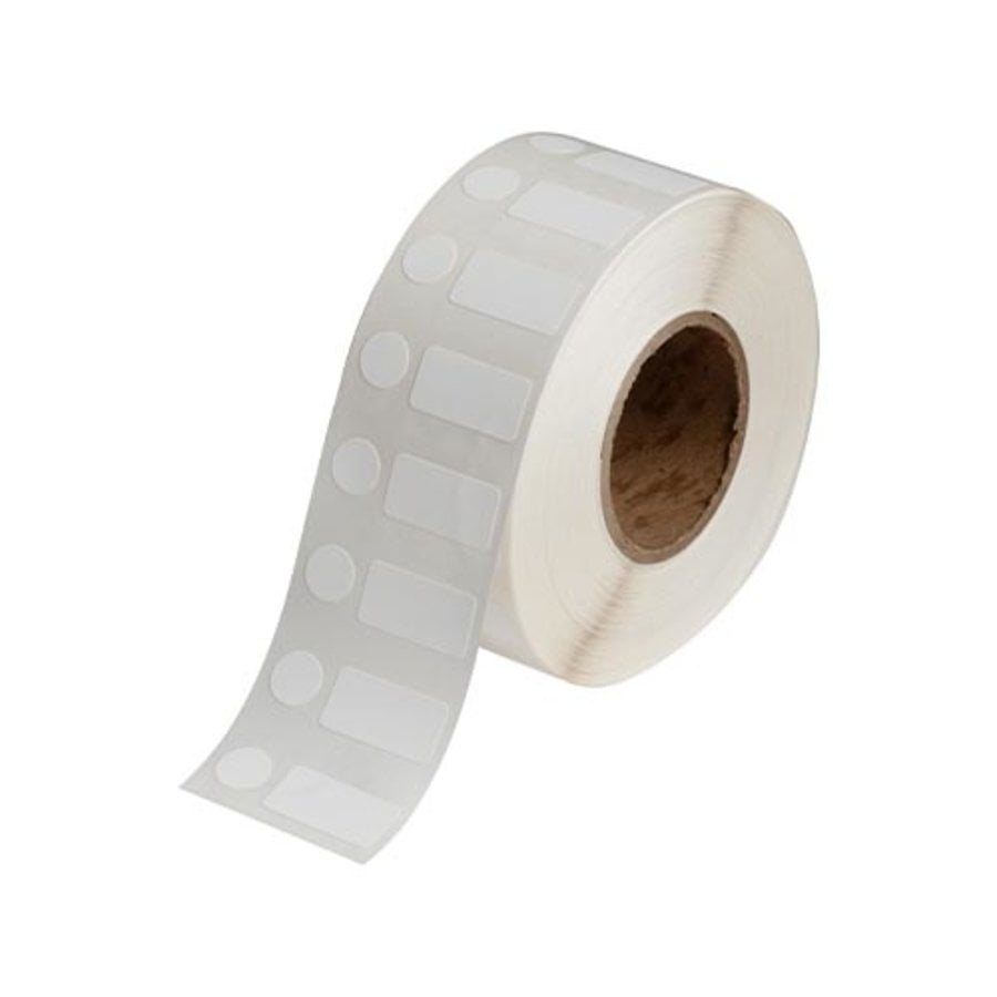 Polypropyleenlabels | 25,40  x 12,70 mm + 11,18 mm diameter