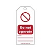 Brady Rewritable PVS safety tags English "Do not operate"