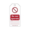 Brady Wiederbeschreibbare PVC Sicherheitsanhänger Englisch "Do not operate"