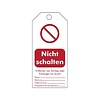 Brady Rewritable PVC safety tags German "Nicht schalten"