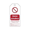 Rewritable Safety tags German "Nicht schalten" 307666