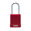 Abus Aluminum safety padlock with red cover 84781