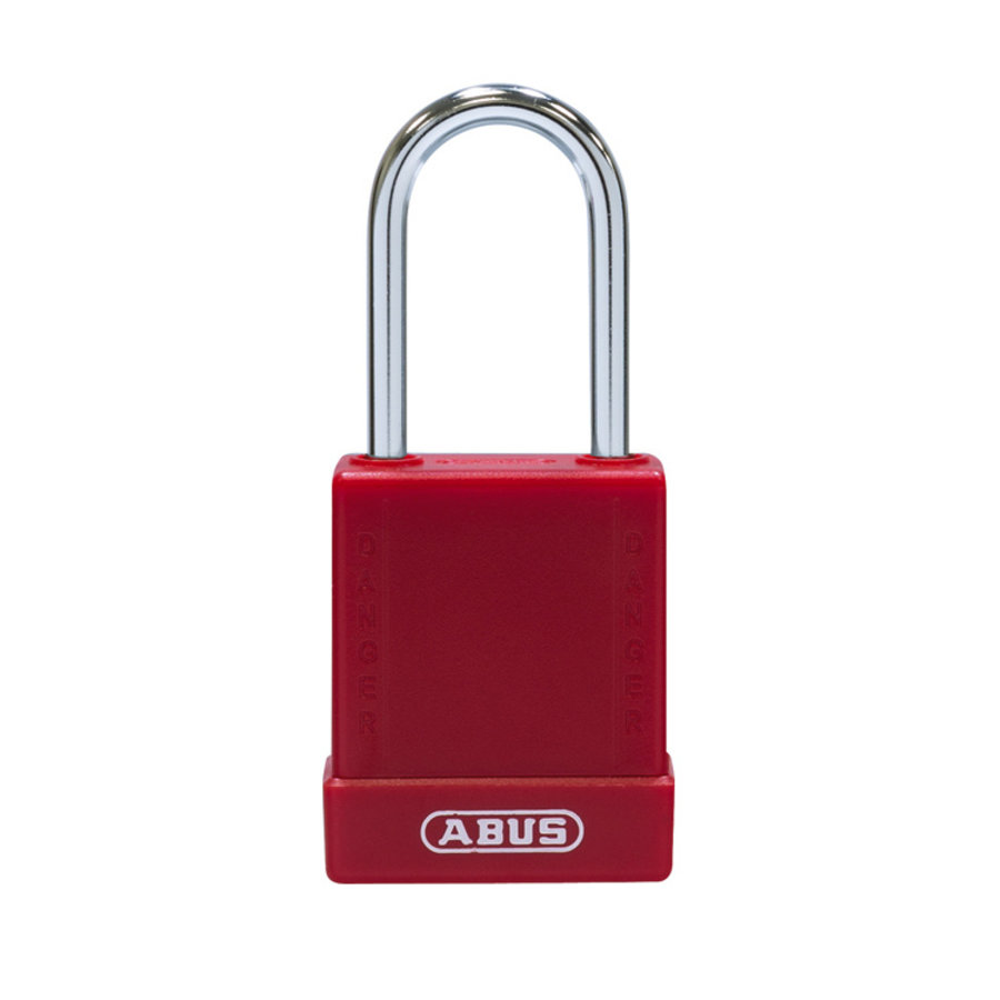 Aluminum safety padlock with red cover 84781