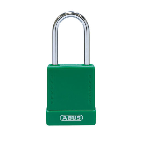 Aluminium safety padlock with green cover 76BS/40 green 
