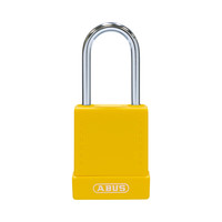 Aluminium safety padlock with yellow cover 84782