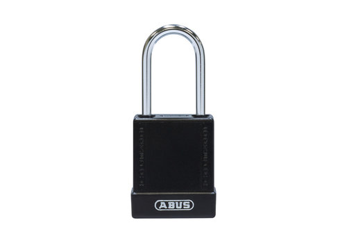Aluminium safety padlock with black cover 76BS/40 black 