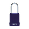 Abus Aluminium safety padlock with purple cover 84786
