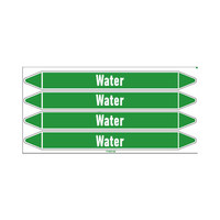 Pipe markers: Condenser water return | English | Water