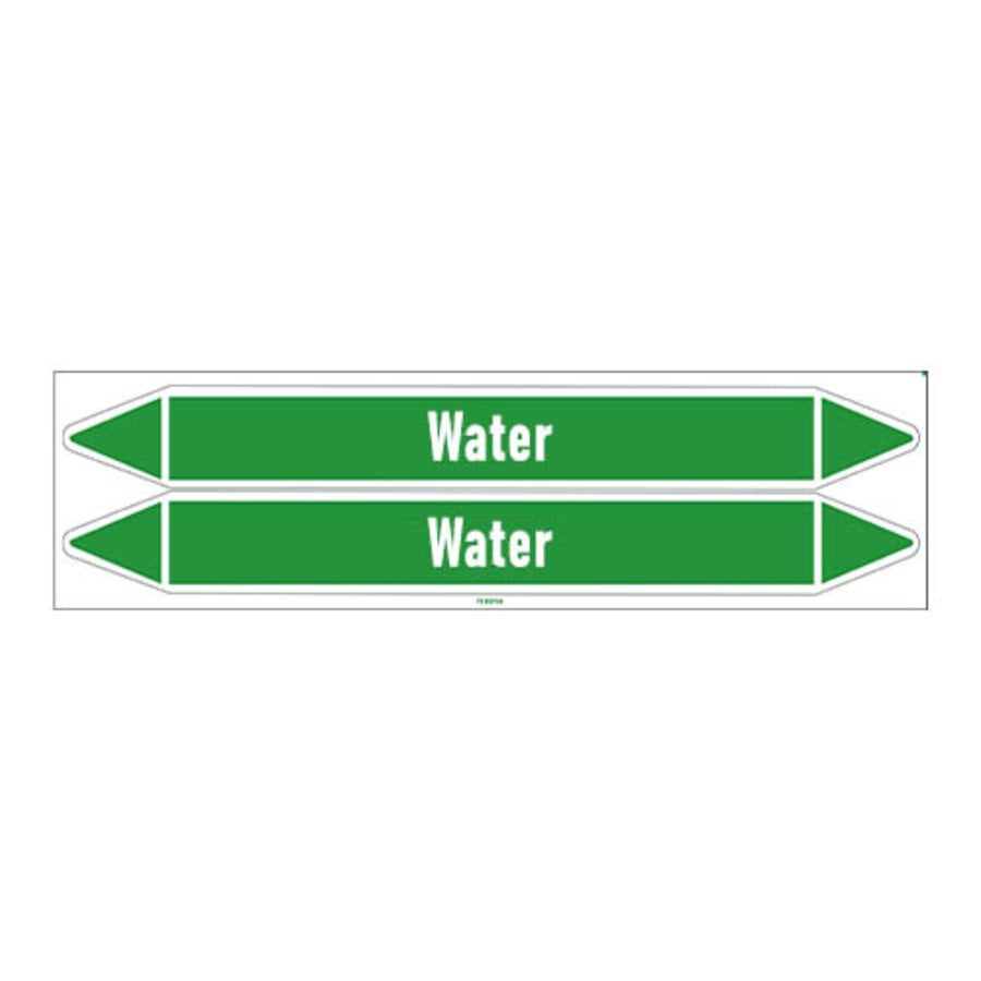 Pipe markers: Demineralised hot water | English | Water