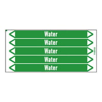 Pipe markers: Demineralised hot water | English | Water