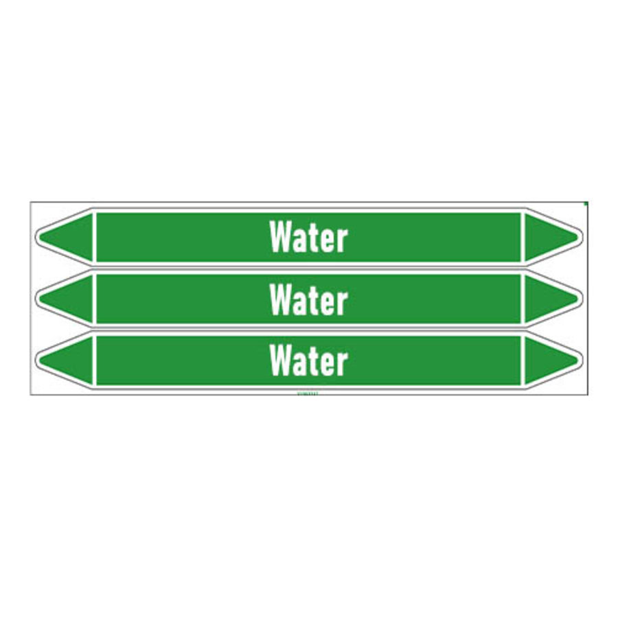Pipe markers: Demineralised water | English | Water