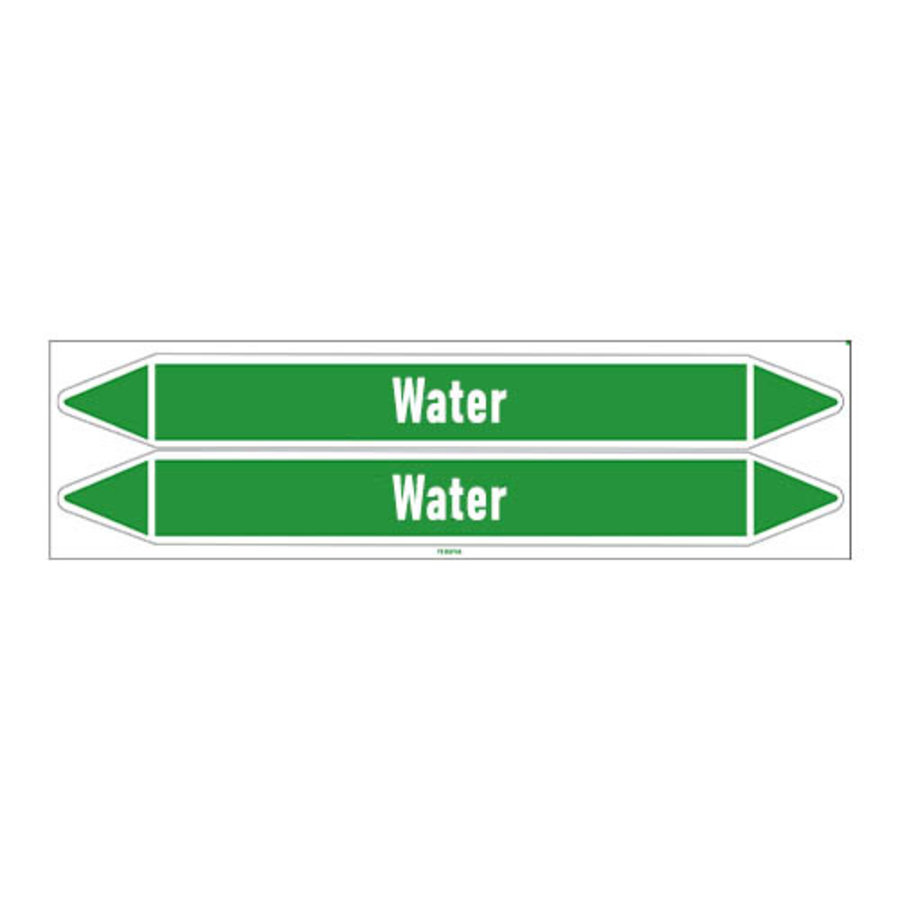 Rohrmarkierer: Heating water loop | Englisch | Wasser