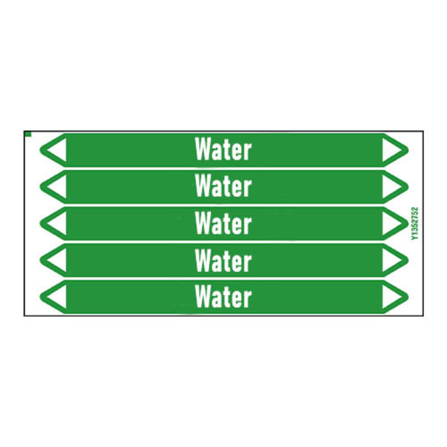 Rohrmarkierer: Hot water | Englisch | Wasser