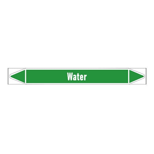 Pipe markers: Hot water return | English | Water 