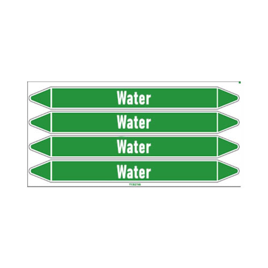 Pipe markers: Industrial water | English | Water