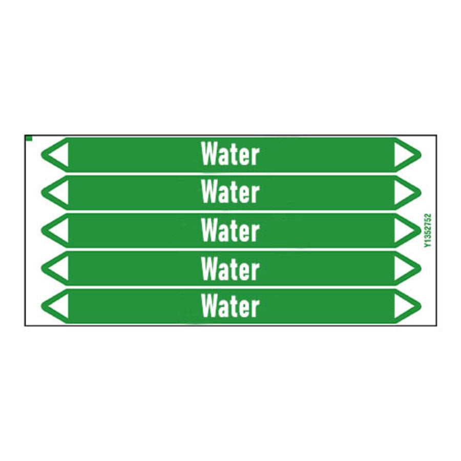Pipe markers: Washing | English | Water