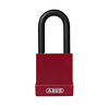 Abus Aluminium safety padlock with red cover 84768