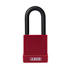 Abus Aluminium safety padlock with red cover 84778