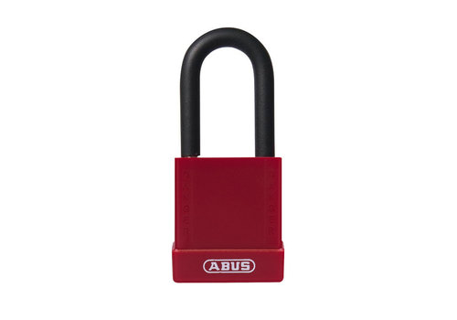 Aluminium safety padlock with red cover 76/40 red 