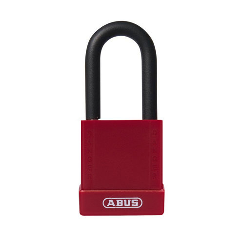 Aluminium safety padlock with red cover 76/40 red 