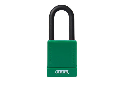 Aluminium safety padlock with green  cover 76/40 green 