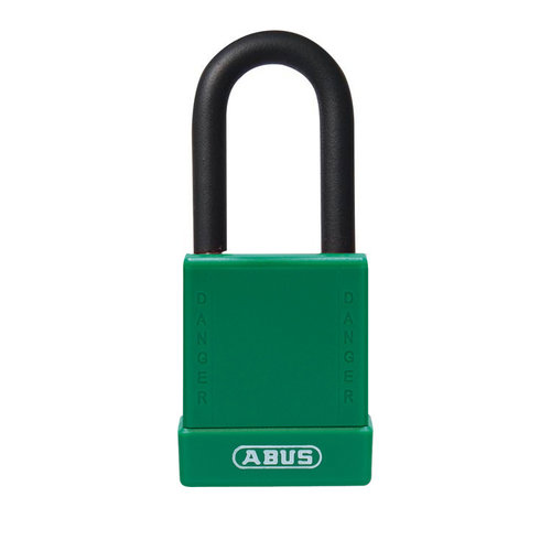 Aluminium safety padlock with green  cover 76/40 green 