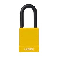 Aluminium safety padlock with yellow cover 84769