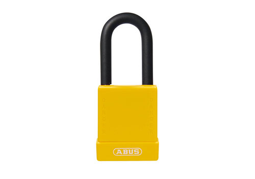 Aluminium safety padlock with yellow  cover 76/40 yellow 