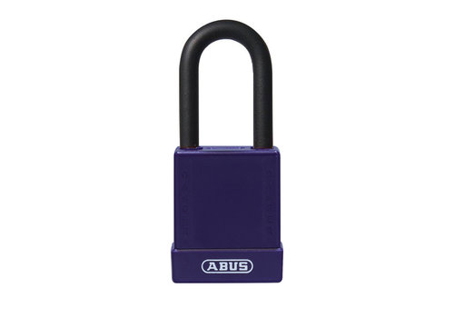 Aluminium safety padlock with purple  cover 76/40 purple 