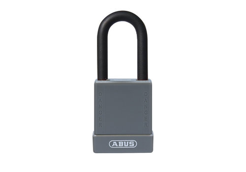 Aluminium safety padlock with grey  cover 76/40 grey 