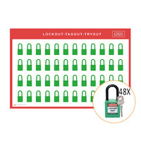 Lockout shadow board incl. Brady Nylon  Safety padlocks