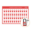 Lockout shadow board incl. Brady Nylon  Safety padlocks