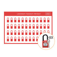 Lockout shadow board incl. Brady Nylon  Safety padlocks