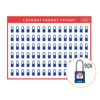 Lockout/Tagout-Shadowboards inkl. Abus 74BS/40 Vorhängeschlösser